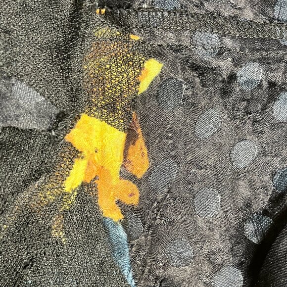 THE KOOPLES silk black floral print adjustable waist wrap midi/maxi dress - Picture 8 of 8